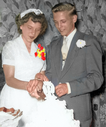 Click for photo in separate window janet_and_bob_kelderman_1954.png