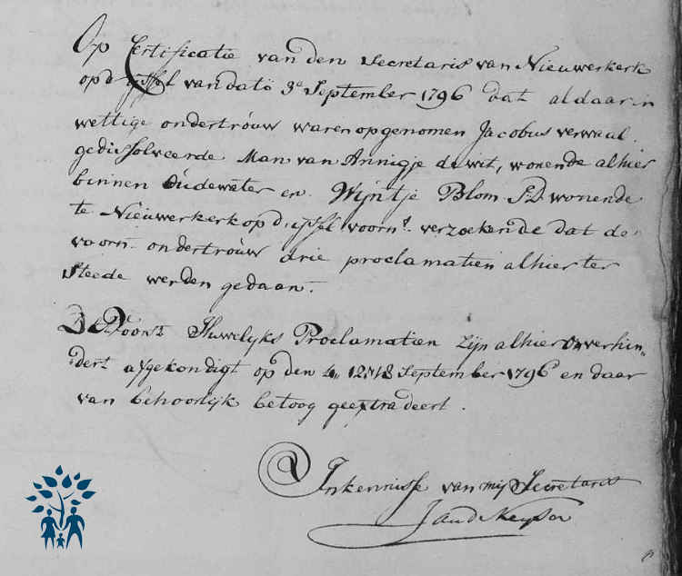 Klik voor foto in apart venster ondertrouwakte_van_jacobus_verwaal_en_wijntje_blom_te_oudewater.jpg