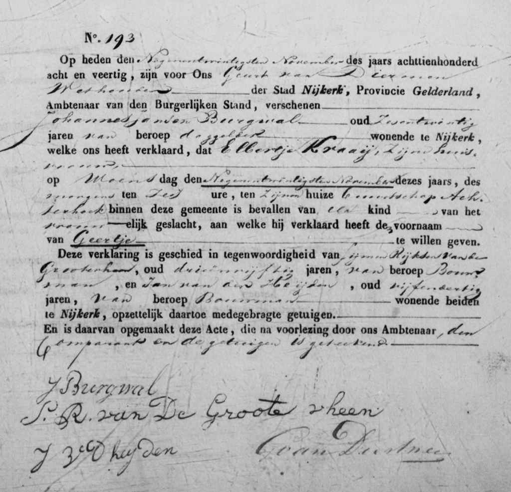 Klik voor foto in apart venster geboorteakte_geertje_burgwal_29-11-1848.jpg