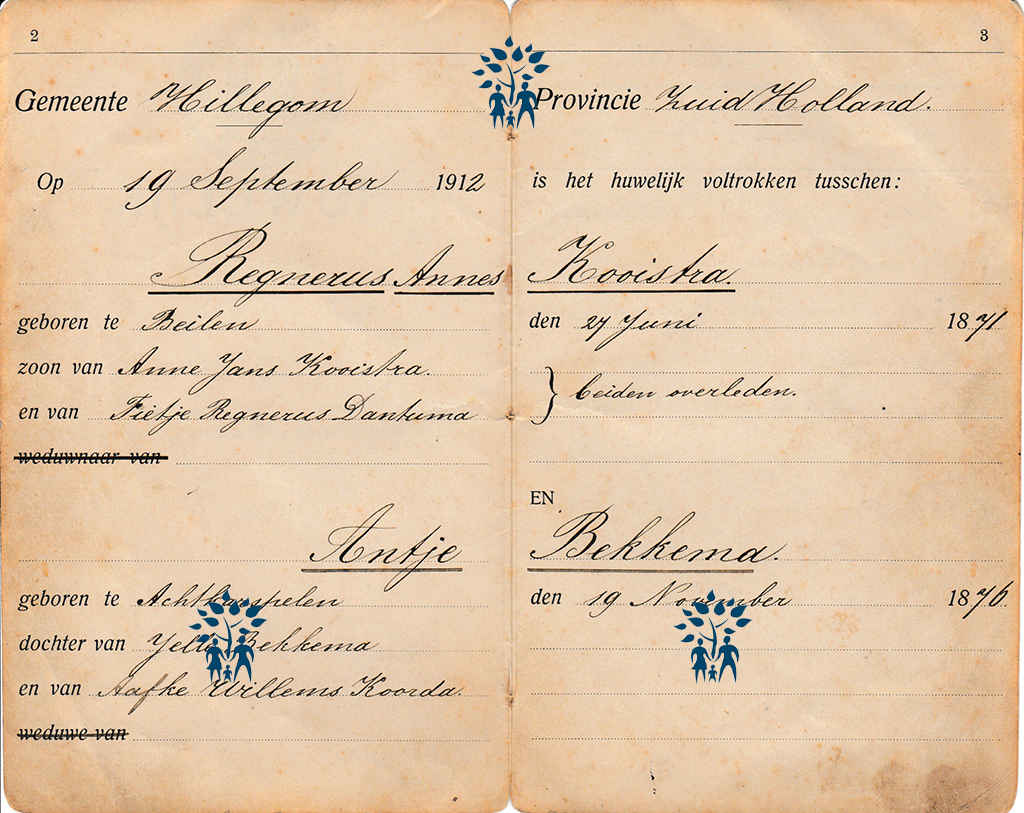 Klik voor foto in apart venster huwelijksboekje_kooistra-bekkema_1912-001.jpg