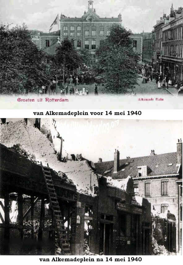 Klik voor foto in apart venster van_alkemadeplein_voor_en_na_14_mei_1940.jpg