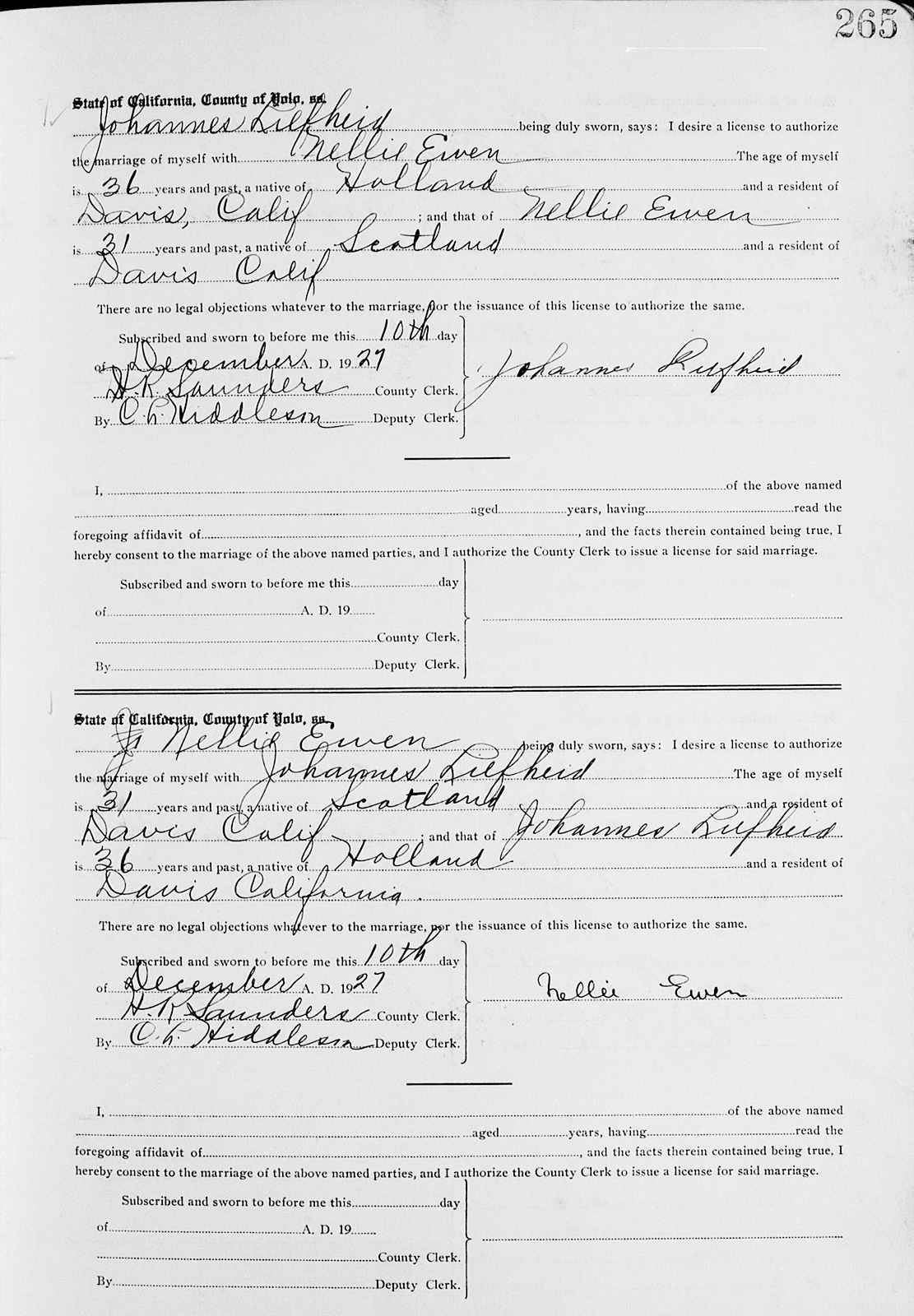 Klik voor foto in apart venster johannes_liefheid_en_nellie_ewen_huwelijk_1927.jpg