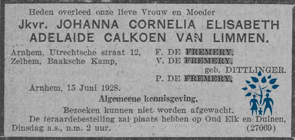 Klik voor foto in apart venster johanna_cornelia_elisabeth_adelaide_jkvr._calkoen_van_limmen_overlijden.jpg